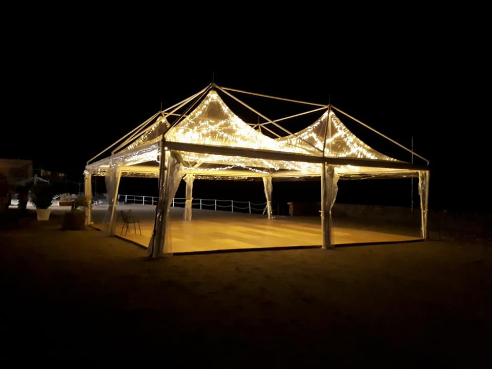 Interno tensostruttura per matrimonio